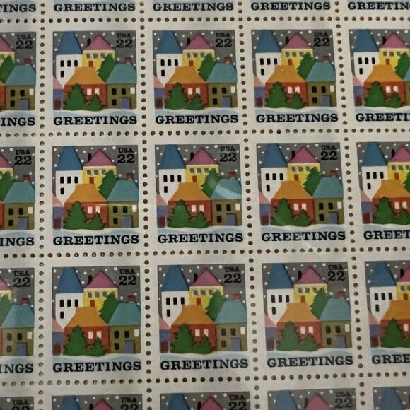 MNH 1986 Scott #2245 Greetings “Village” 22 Cent Sheet of 100 Stamps - Picture 1 of 2